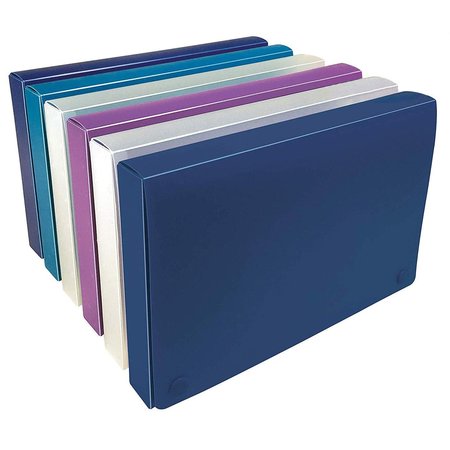 BETTER OFFICE PRODUCTS Index Card Case, 5in. x 8in. Semi-rigid Plastic, with Clear Index Dividers, Assorted Colors, 6PK 51706